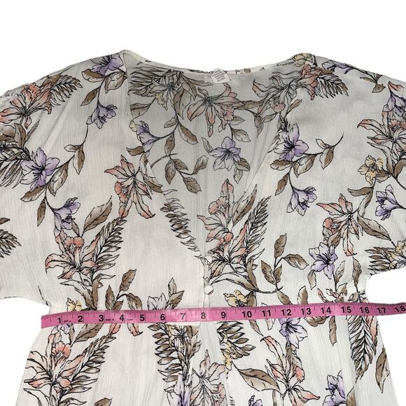 L.I.F.E Life Is For Eternity Floral Beach Cover Up Full Length Duster Size Large - Picture 7 of 13